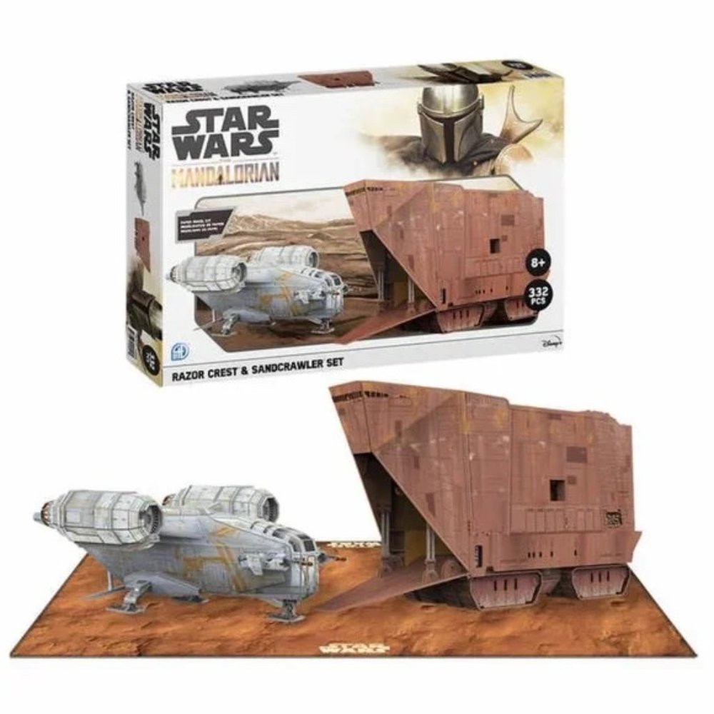 New Star Wars Mandalorian 3D Puzzle Twin Pack – Razor Crest and Sandcrawler